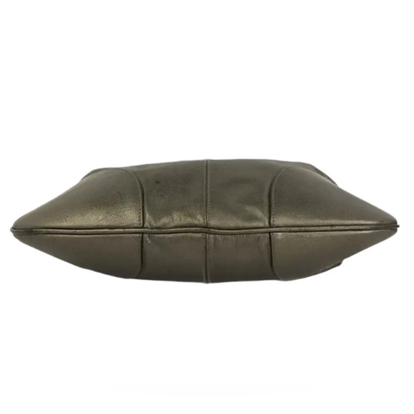 Salvatore Ferragamo Metallic Silver Leather Handbag, Authentic - Picture 7 of 10